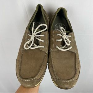 Clark men’s suede leather boat shoe lace tie 11/12